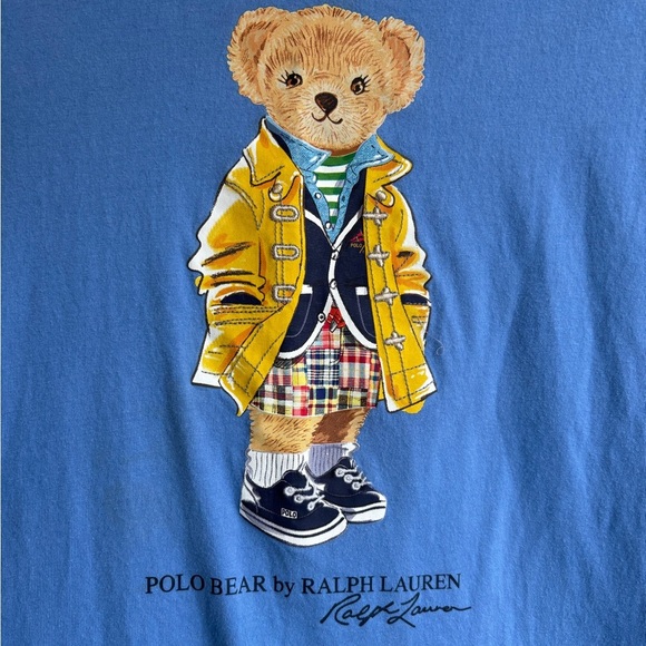 Polo Ralph Lauren Girls Blue Bear Dress Size 12/14 - Picture 2 of 6